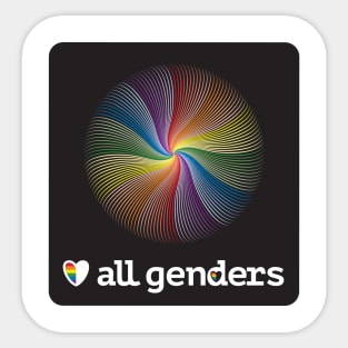 Love all genders Sticker